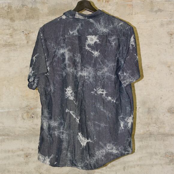 Public Opinion - Mens Denim Short Sleeve Button Front Shirt - Size L - Picture 3 of 4